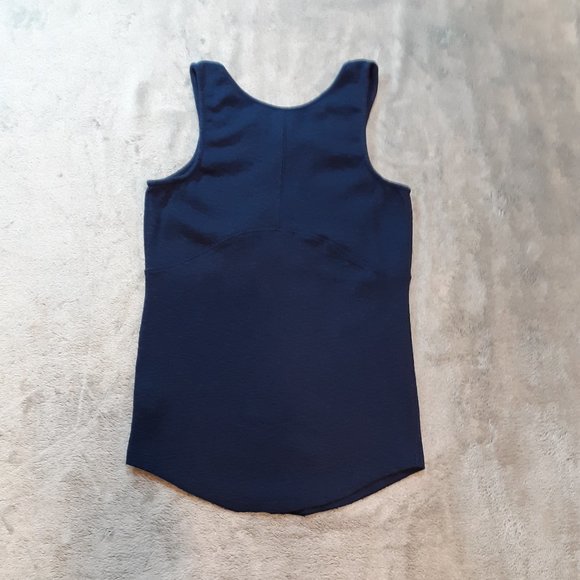 Free People Navy Blue Emmy Lou Lace Up Top - Picture 4 of 7